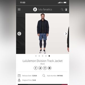 Lululemon division track jacket, medium